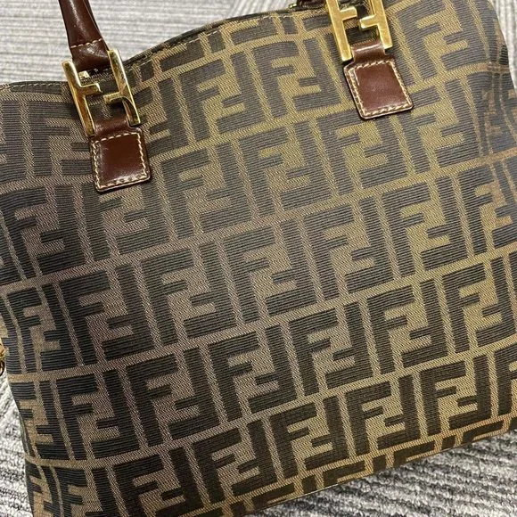 FENDI Zucca Canvas Hand Bag Brown - Picture 3 of 8